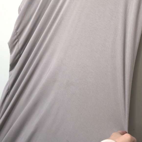 Barefoot Dreams Luxe Milk Jersey Caftan Faded Rose Pewter Petite One Size Dress - Picture 9 of 15